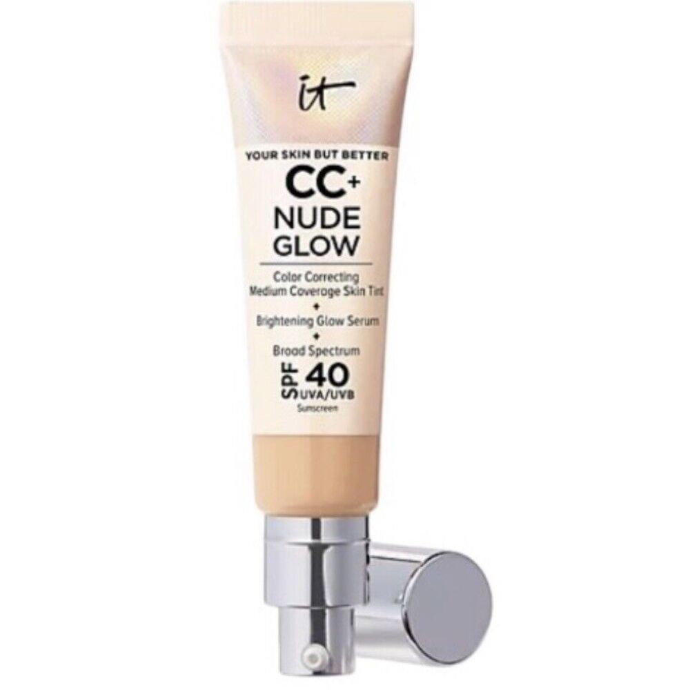 2X It Cosmetics CC+ Nude Glow Color Correcting Skin Tint SPF40 MEDIUM 1.08 fl oz - Picture 2 of 9